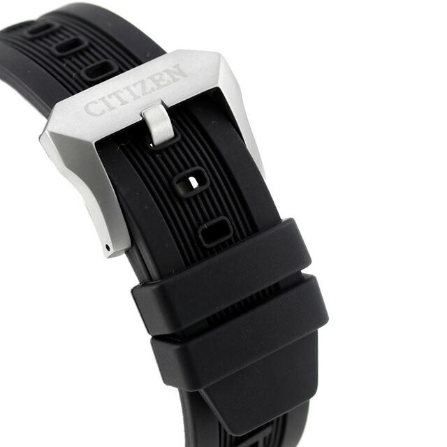 Citizen PROMASTER Land men's watch JV1007-07E with black dial, stainless steel gray case, and black biomass urethane band