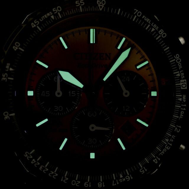 Citizen Promaster Sky Series wristwatch CA4664-60X with salmon dial and silver stainless steel split pipe-style band