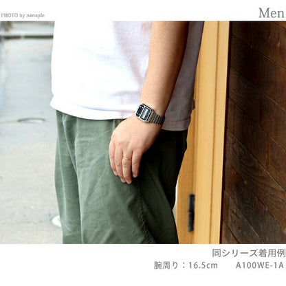 CASIO A100WE-7BDF Quartz Men's Watch — Japanese