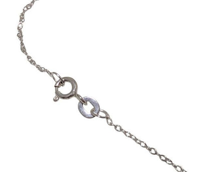 Mikimoto silver pearl pendant necklace with three pearls on a 40.5 cm silver chain