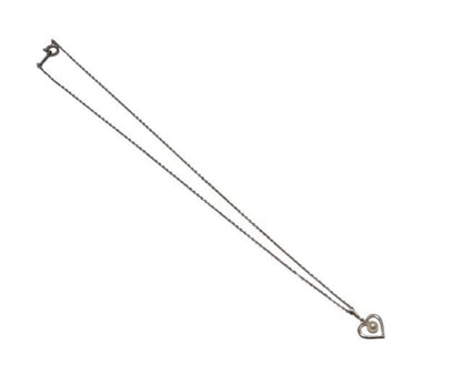 Mikimoto necklace featuring a 38mm baby pearl heart pendant on a 38cm silver chain
