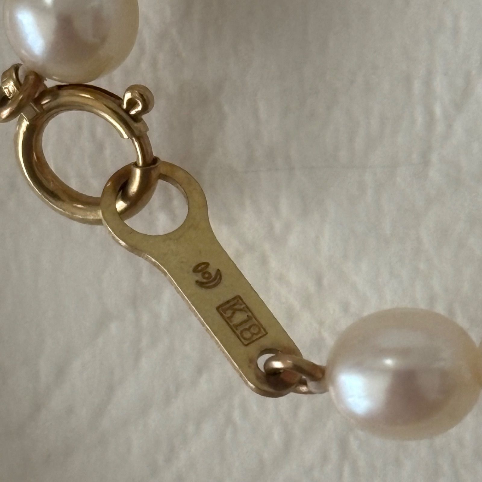 TASAKI K18 gold necklace with pearl and removable malac pearl heart pendant 42.5 cm length