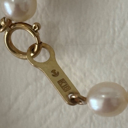 TASAKI K18 gold necklace with pearl and removable malac pearl heart pendant 42.5 cm length