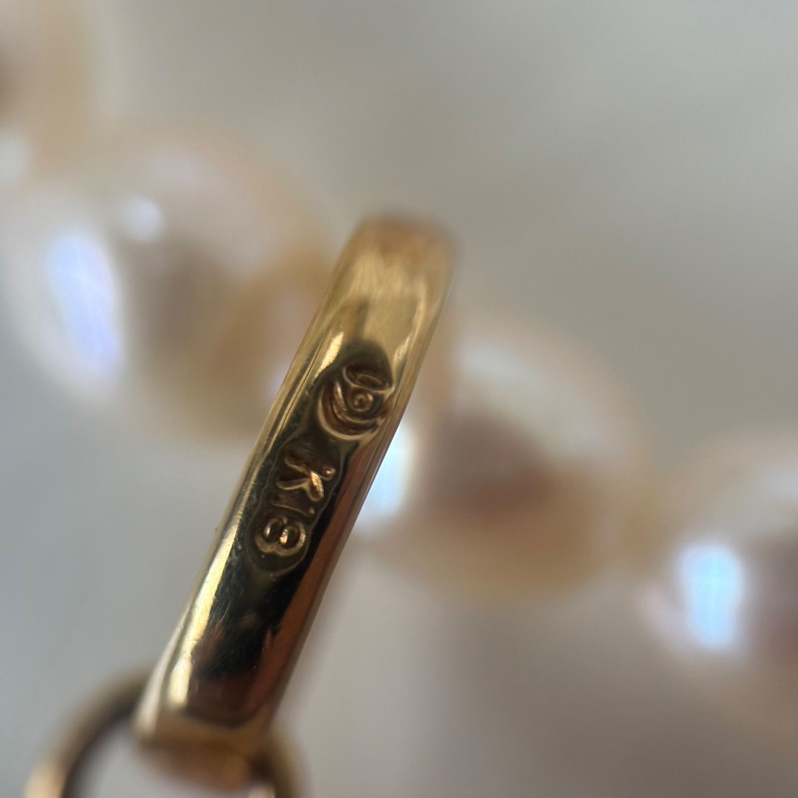 TASAKI K18 gold necklace with pearl and removable malac pearl heart pendant 42.5 cm length
