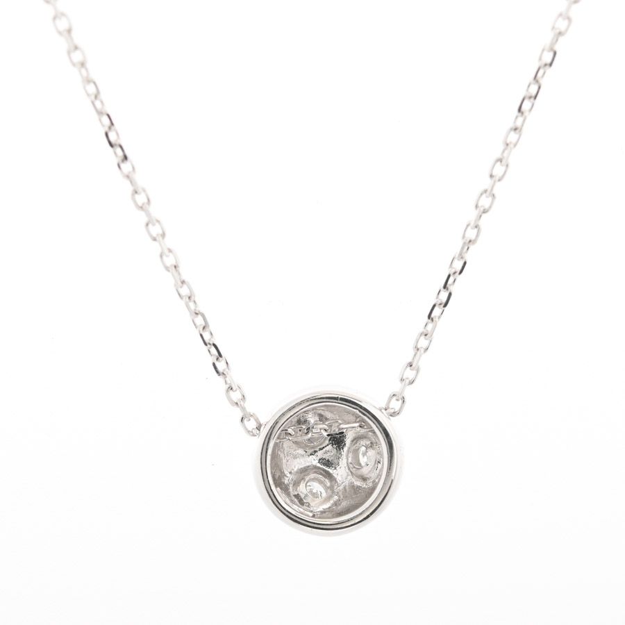 MIKIMOTO Diamond Necklace in K18 White Gold with 0.06 ct diamonds and adjustable chain