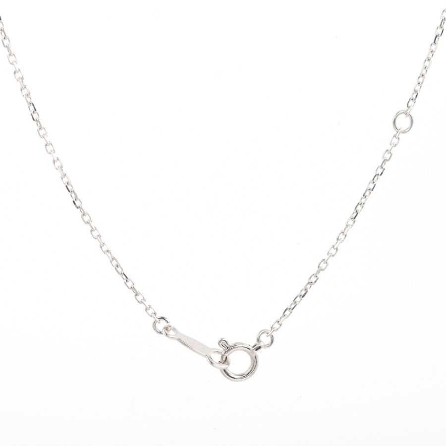 MIKIMOTO Diamond Necklace in K18 White Gold with 0.06 ct diamonds and adjustable chain