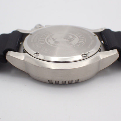 Citizen Promaster Marine BN0156-05E black dial men's watch with stainless steel case and genuine uretan band