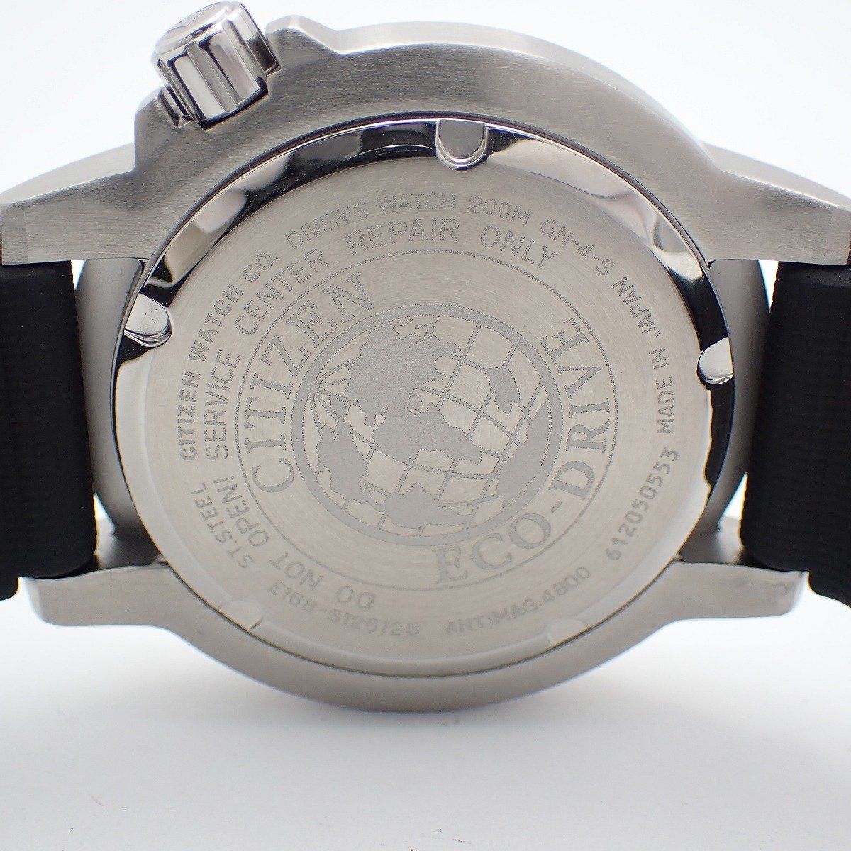 Citizen Promaster Marine BN0156-05E black dial men's watch with stainless steel case and genuine uretan band