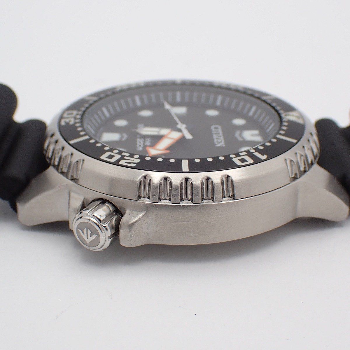 Citizen Promaster Marine BN0156-05E black dial men's watch with stainless steel case and genuine uretan band