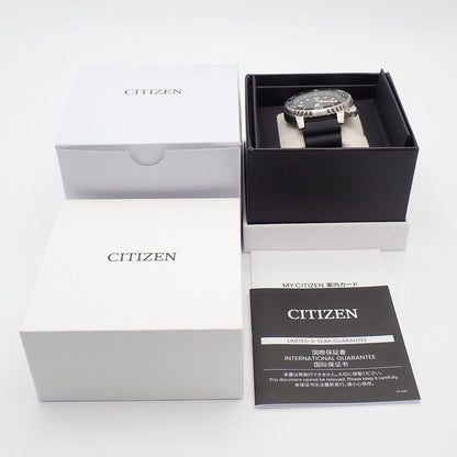 Citizen Promaster Marine BN0156-05E black dial men's watch with stainless steel case and genuine uretan band