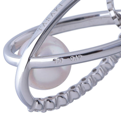 Tasaki Akoya pearl diamond necklace in 18K white gold with 7.9 mm pearl and 50 cm chain length