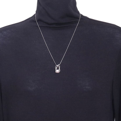 Tasaki Akoya pearl diamond necklace in 18K white gold with 7.9 mm pearl and 50 cm chain length