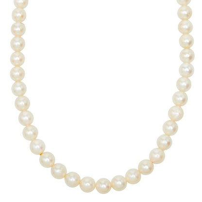 SV925 silver necklace with a 7.4-7.9mm Akoya pearl pendant, 41cm length for ladies