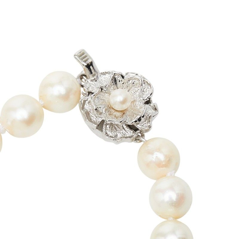 SV925 silver necklace with a 7.4-7.9mm Akoya pearl pendant, 41cm length for ladies