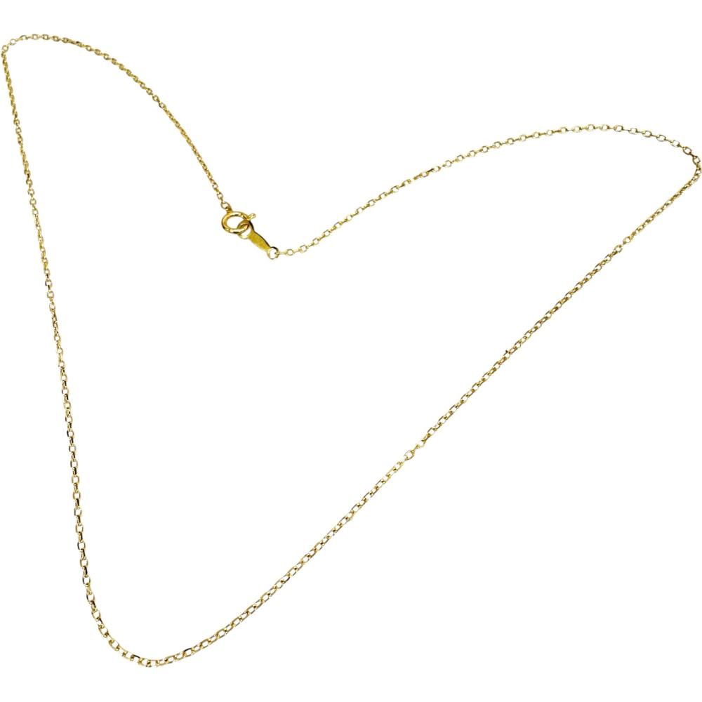 MIKIMOTO Azuki Chain Necklace in 18K gold, 40cm length, 1.1mm width, weighing 1.7g for ladies
