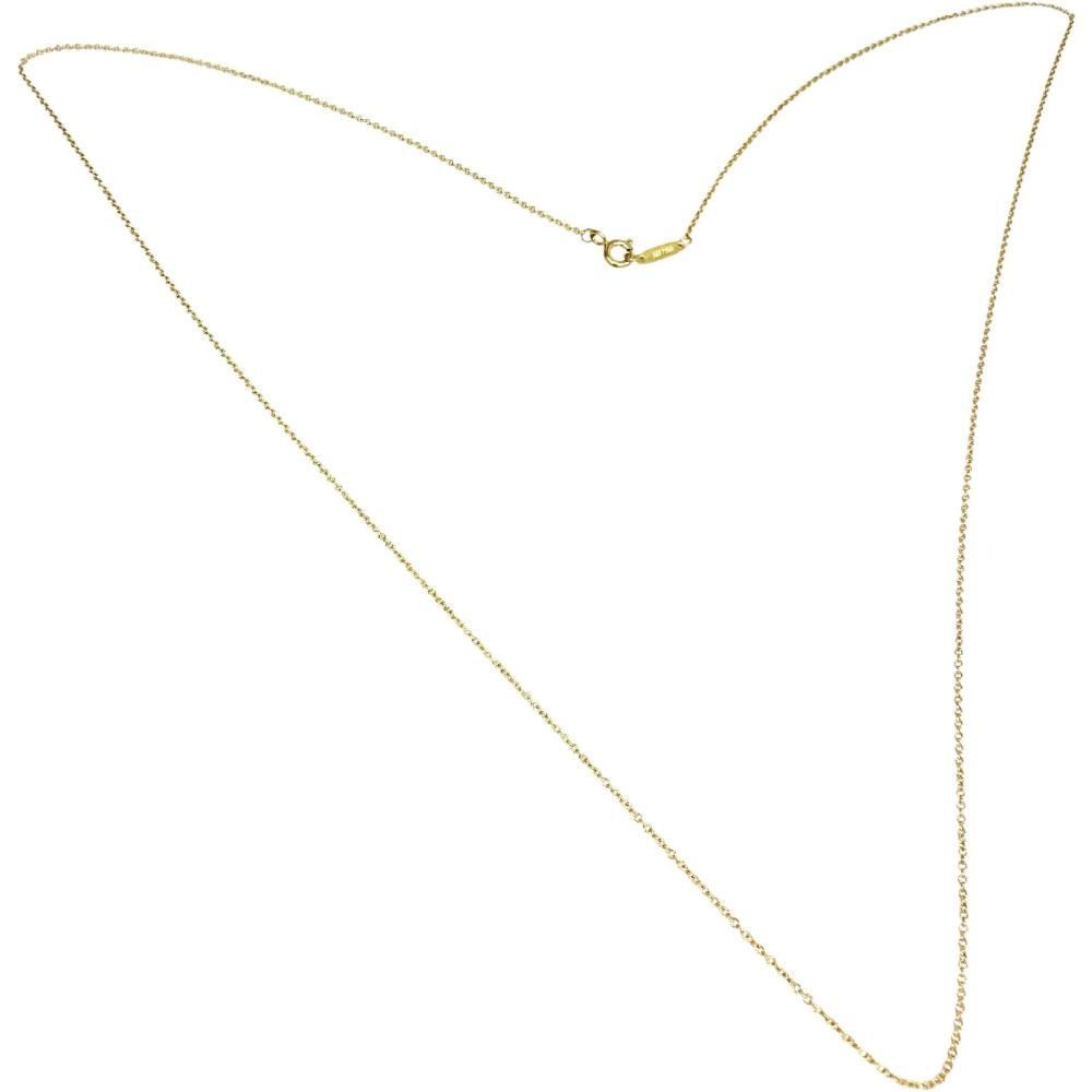 MIKIMOTO Azuki Chain Necklace in 18K gold, 40cm length, 1.1mm width, weighing 1.7g for ladies