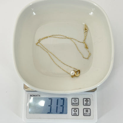 Mikimoto K18 Y-shaped drop pearl necklace featuring lustrous pearls with included box
