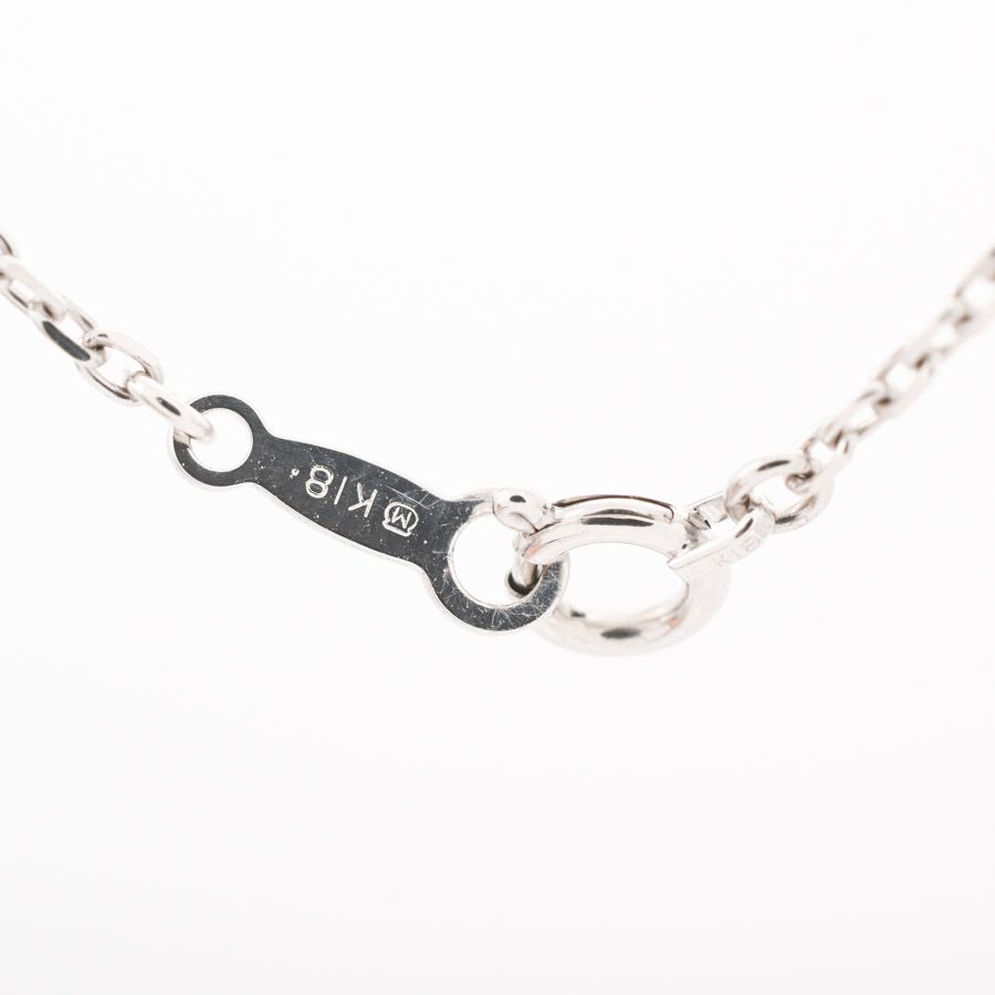 Mikimoto diamond necklace with 0.28 ct diamonds on 44 cm white gold chain