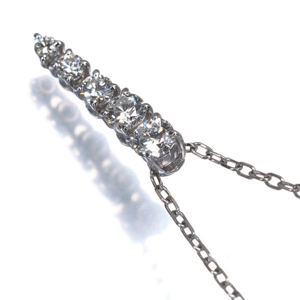 Mikimoto 0.37ct diamond necklace in 18K white gold with 38 to 42cm chain length