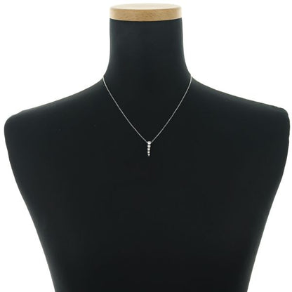 Mikimoto 0.37ct diamond necklace in 18K white gold with 38 to 42cm chain length