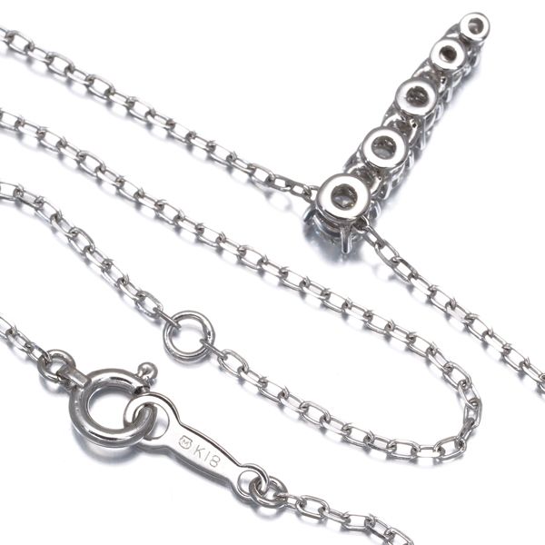 Mikimoto 0.37ct diamond necklace in 18K white gold with 38 to 42cm chain length