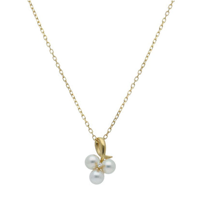Mikimoto Pearl Diamond Necklace featuring 4.0mm pearls with diamond accents on a 40cm chain