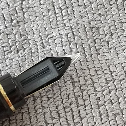 Used Waterman ballpoint pen and fountain pen set showing aged wear and ink residue