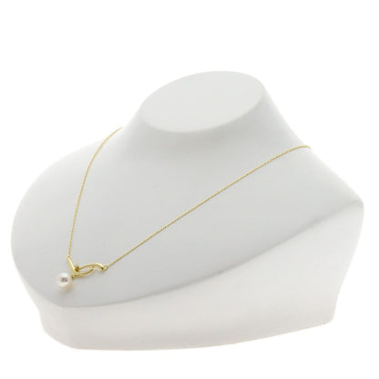 MIKIMOTO pearl diamond necklace in 18K yellow gold with 42cm chain for women