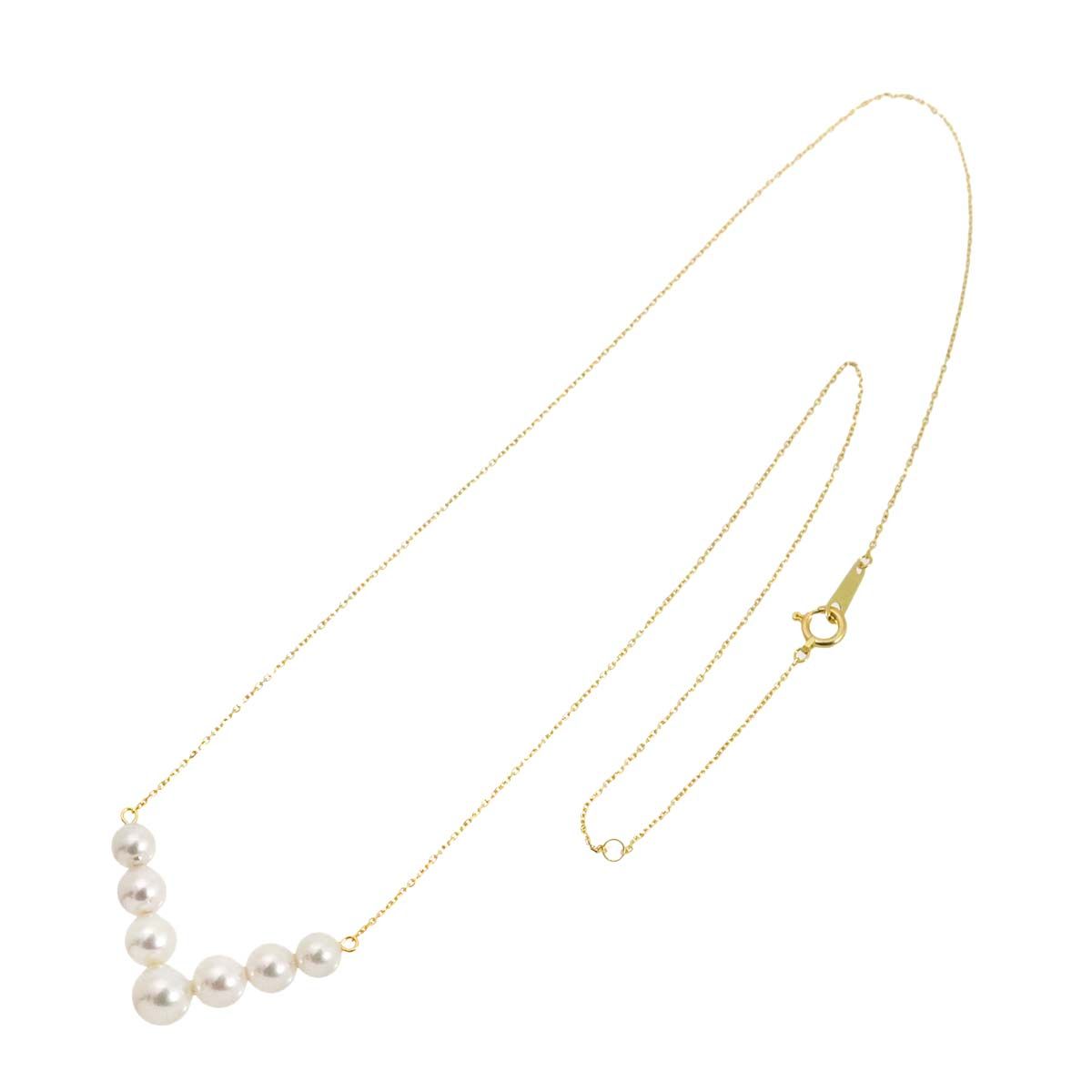 Akoya Pearl Necklace 90333548 in 18k yellow gold with 6.4-5.0 mm pearls and adjustable 42.5 cm length
