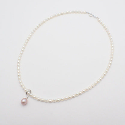 MIKIMOTO PERLITA Necklace made of Silver 925 with a pearl pendant, 41 cm length, elegant design