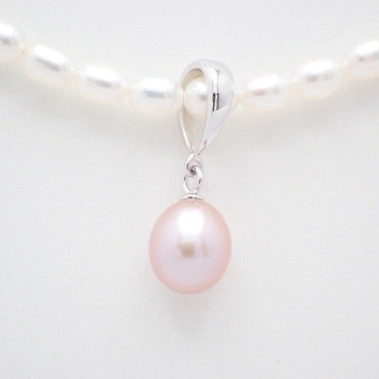MIKIMOTO PERLITA Necklace made of Silver 925 with a pearl pendant, 41 cm length, elegant design