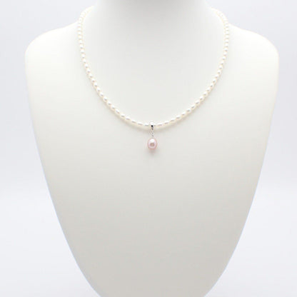 MIKIMOTO PERLITA Necklace made of Silver 925 with a pearl pendant, 41 cm length, elegant design