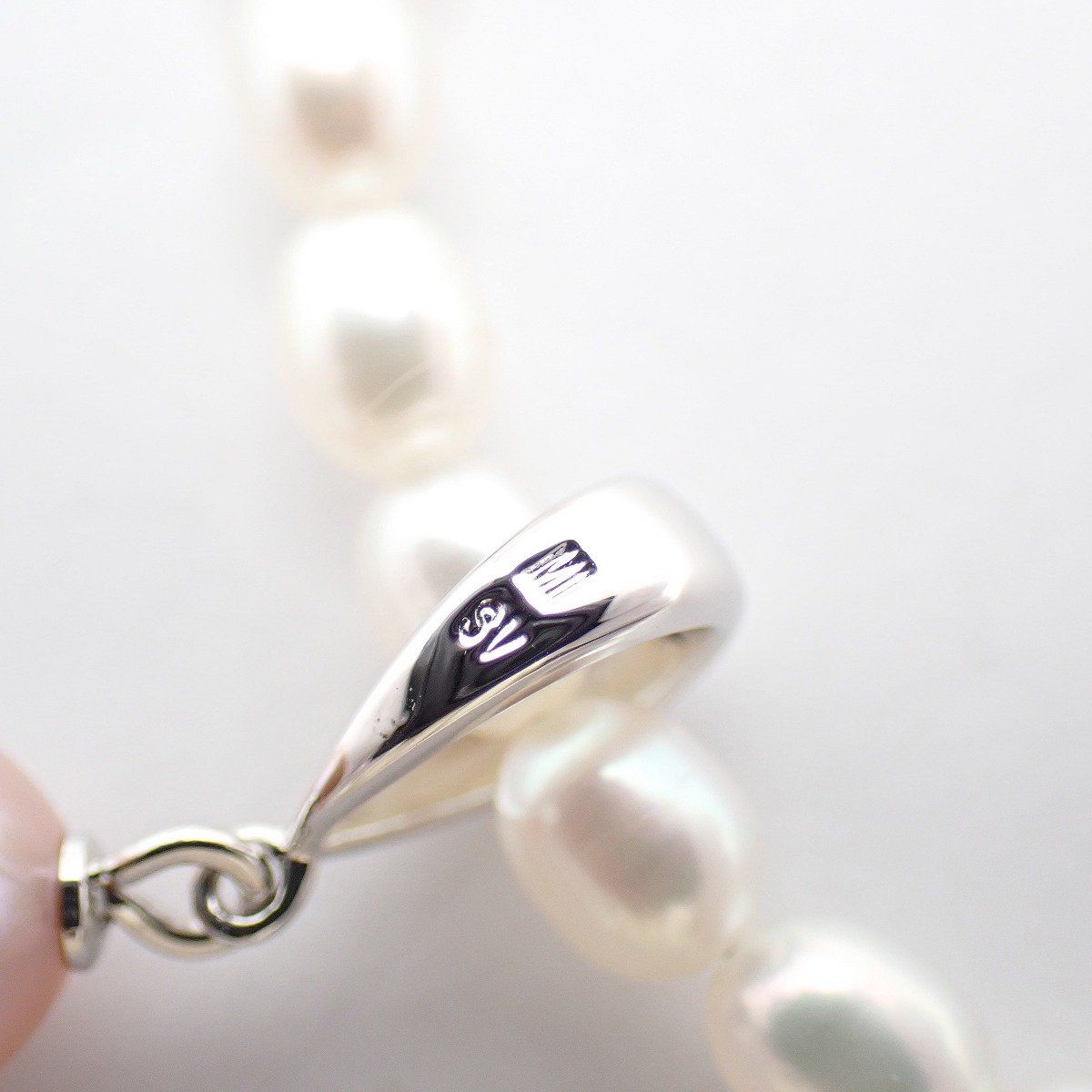 MIKIMOTO PERLITA Necklace made of Silver 925 with a pearl pendant, 41 cm length, elegant design