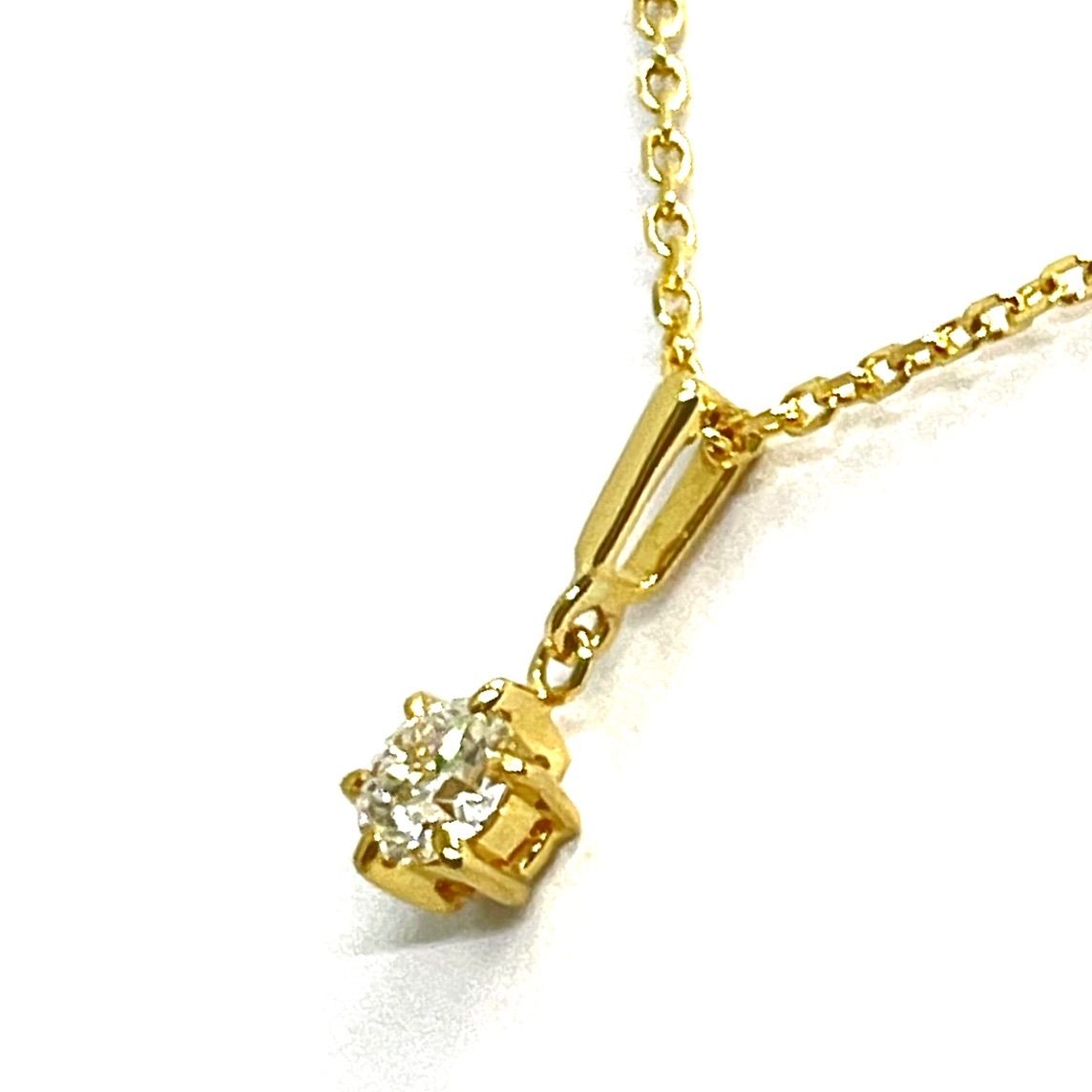 MIKIMOTO diamond necklace in 18K yellow gold with 0.23 ct diamonds and 40 cm chain