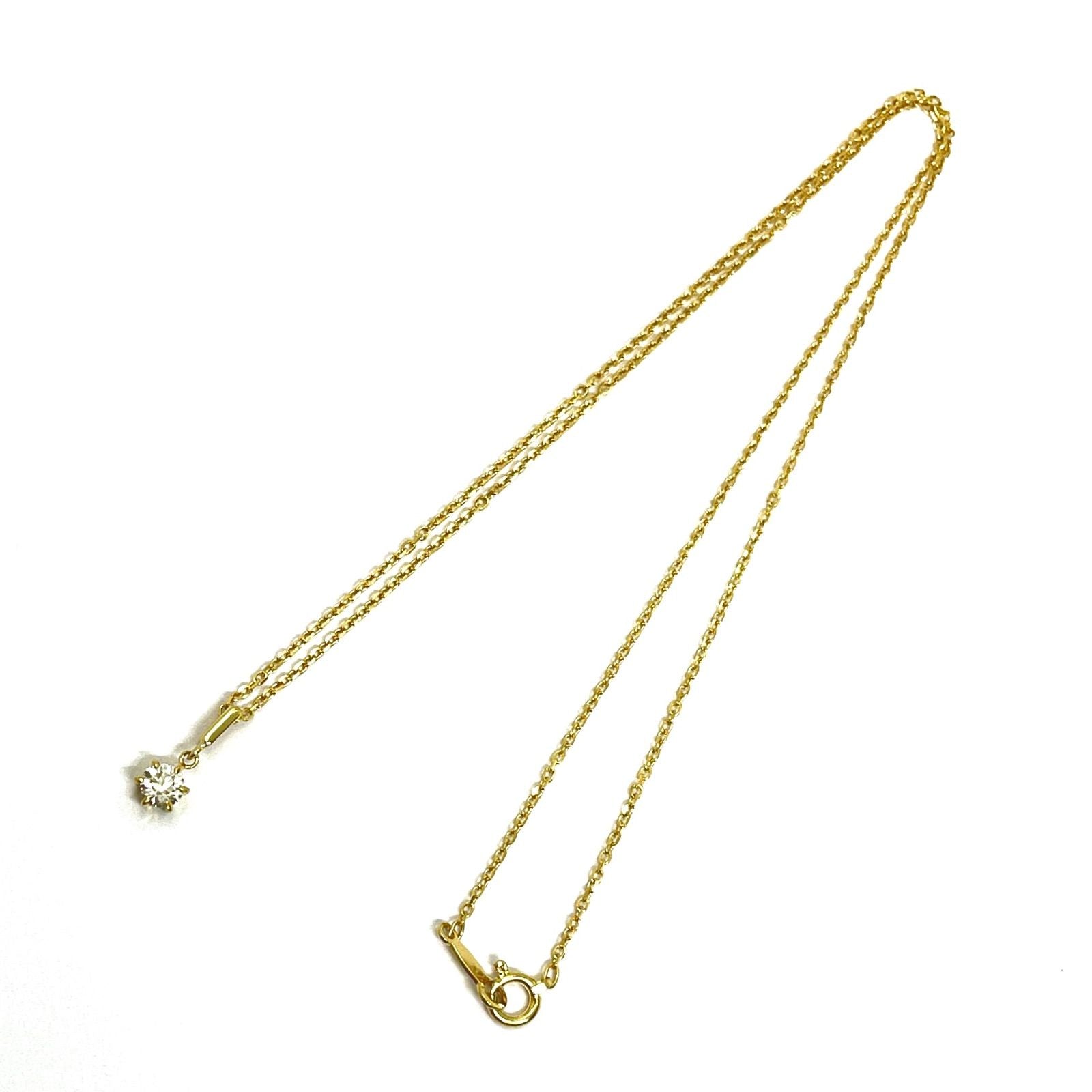 MIKIMOTO diamond necklace in 18K yellow gold with 0.23 ct diamonds and 40 cm chain