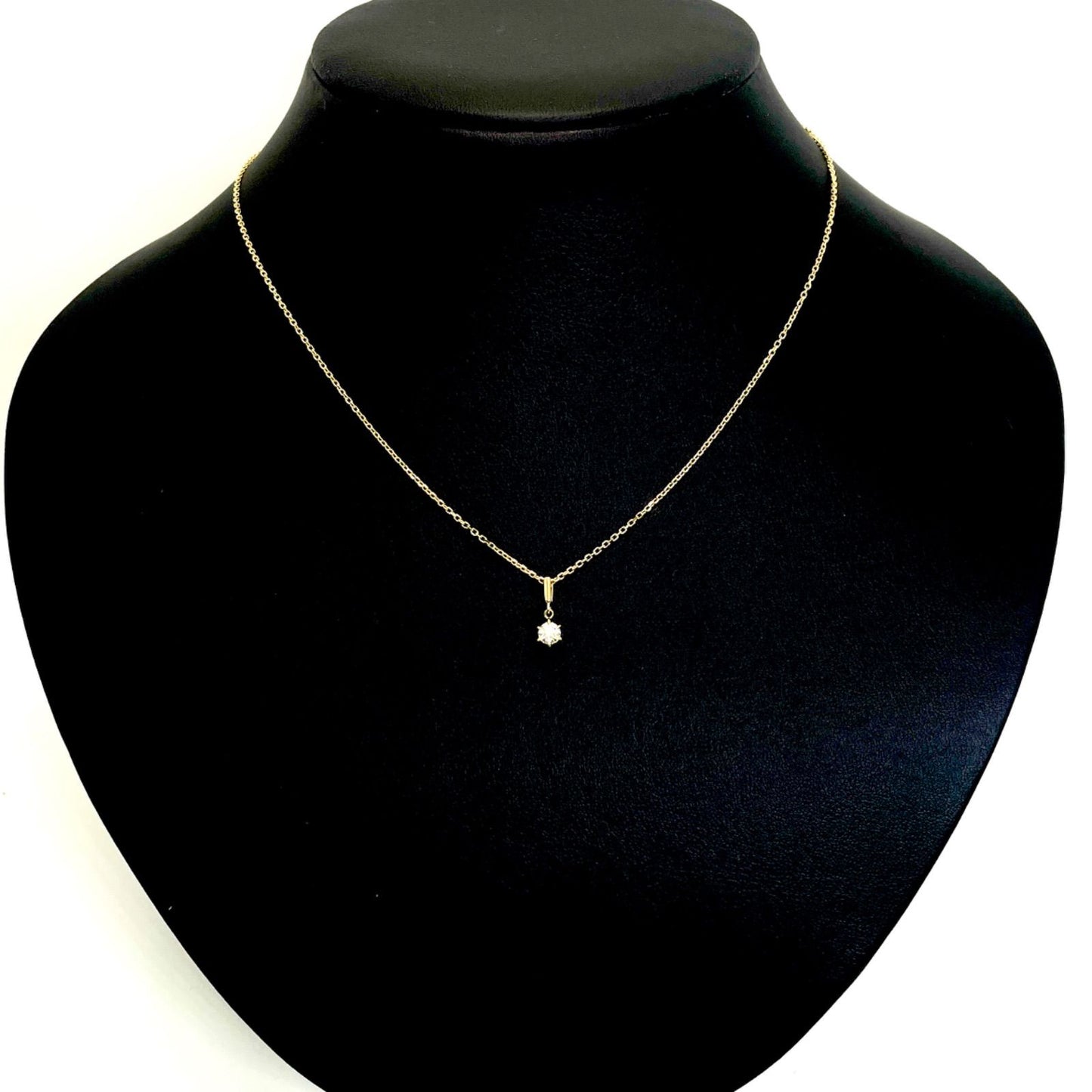 MIKIMOTO diamond necklace in 18K yellow gold with 0.23 ct diamonds and 40 cm chain