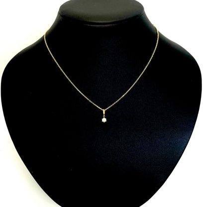 MIKIMOTO diamond necklace in 18K yellow gold with 0.23 ct diamonds and 40 cm chain