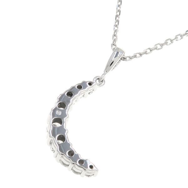 Mikimoto Diamond Necklace Moon pendant in white gold with diamonds on a 40.5cm chain