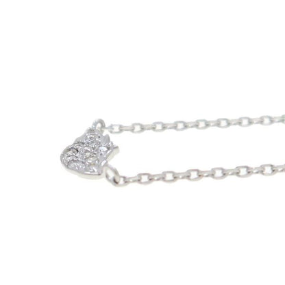 Agate diamond necklace in white gold with 0.07 carat diamonds, shown on a white background