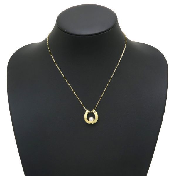 Mikimoto Akoya pearl necklace with 6.8mm pearls, 39cm length, classic round pearls on a white background
