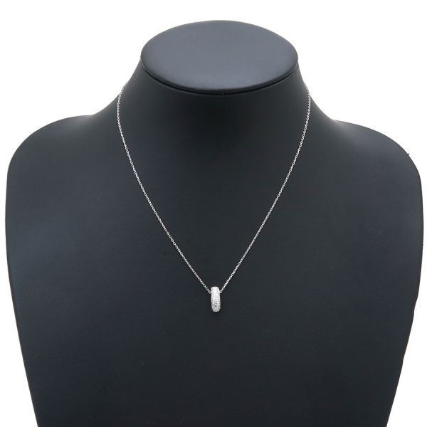 A grade used Mikimoto diamond necklace in white gold with 0.24 ct diamonds, length 38 cm or 42 cm