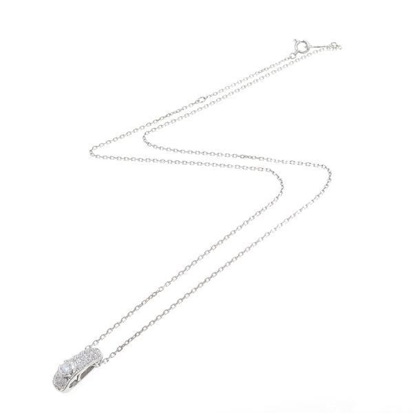 A grade used Mikimoto diamond necklace in white gold with 0.24 ct diamonds, length 38 cm or 42 cm
