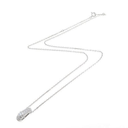A grade used Mikimoto diamond necklace in white gold with 0.24 ct diamonds, length 38 cm or 42 cm