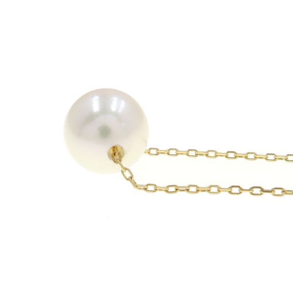Tasaki Akoya pearl necklace with 7.6mm pearls, 38-41.5cm length, displayed on white background