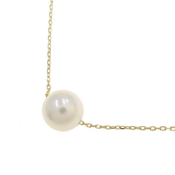 Tasaki Akoya pearl necklace with 7.6mm pearls, 38-41.5cm length, displayed on white background