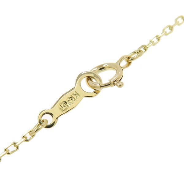 Mikimoto Akoya pearl diamond necklace in yellow gold with 7.0mm pearl, 39cm length, displayed on white background