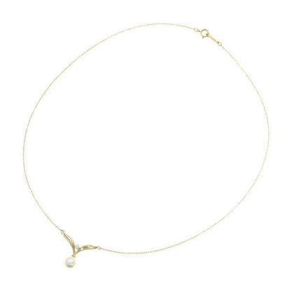Mikimoto Acoya pearl diamond necklace with 7mm pearls and diamond pendant measuring 19.3mm by 20.5mm