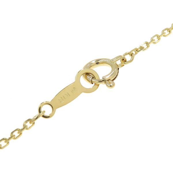 Mikimoto Akoya pearl necklace in 18k yellow gold with 5.1mm pearls and ribbon design, 39.5 cm length
