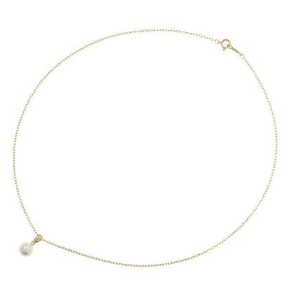 Mikimoto Akoya pearl necklace 40cm with yellow gold chain weighing 2.6g