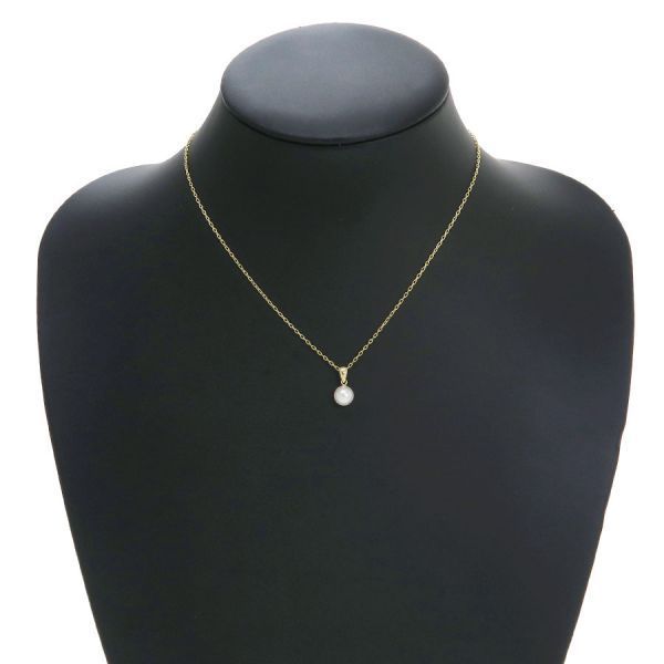 Mikimoto Akoya pearl necklace 40cm with yellow gold chain weighing 2.6g